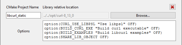 Library dependency widgets