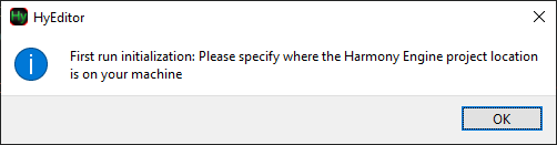 First time run dialog